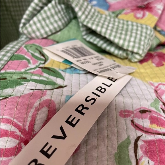 Alfred Dunner Women’s Jacket Blazer 16 Reversible Open Quilted Floral Checked - Picture 4 of 7